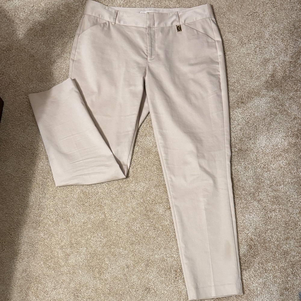 Beige Slim Fit Michael Kors Trousers